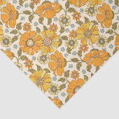 Vintages Retro-Orangefarbenes Muster Seidenpapier (Ausschnitt)