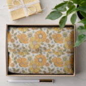 Vintages Retro-Orangefarbenes Muster Seidenpapier (Geschenk)