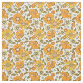 Vintages Retro-Orangefarbenes Muster Stoff (Muster)