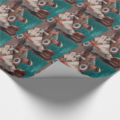 Vintages Retro-Paar Geschenkpapier (Ecke)