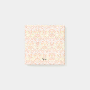 Vintages Retro-Peach-Muster Post Es Name Note Pad Post-it Klebezettel