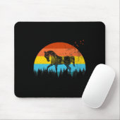 Vintages Retro-Pferd im Wald - Pferderücken Ridi Mousepad (Mit Mouse)