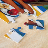 Vintages Retro Picnic Button Up Girl Puzzle (Seite)