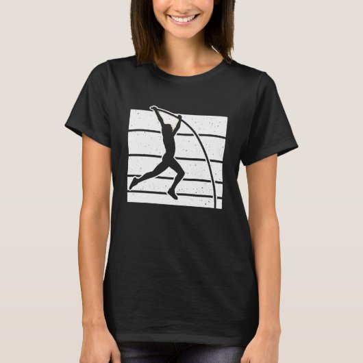 Vintages Retro-Pole-Vault T-Shirt (Vorderseite)