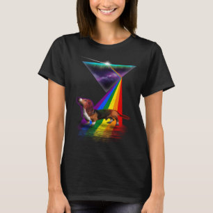 Vintages Retro-Prisma Basset-Hund T-Shirt