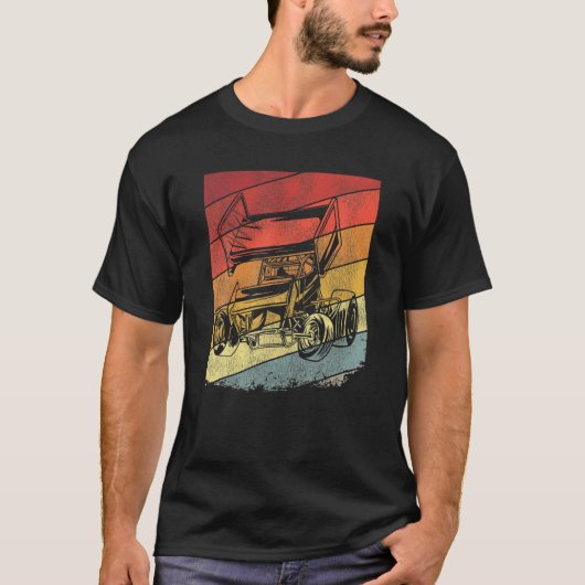 Vintages Retro-Racing-Race Sprint Car T-Shirt (Vorderseite)