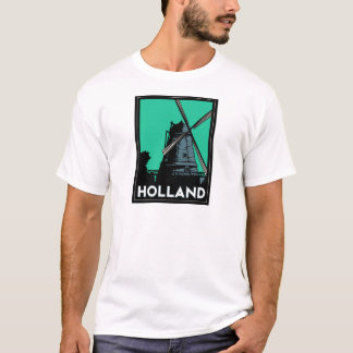 Vintages retro Reiseplakat des Holland-Kunst-Dekos T-Shirt