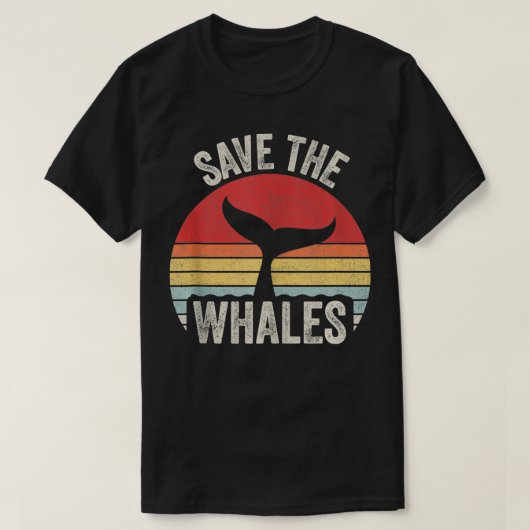 Vintages Retro Rettete Whale T-Shirt (Design vorne)