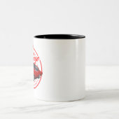 Vintages Retro-Rotes GTO Zweifarbige Tasse (Mittel)