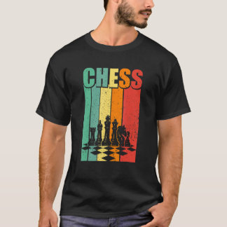 Vintages Retro Schachspiel Spieler Schach Thema Co T-Shirt