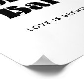 Vintages Retro-Script-Bar Poster (Ecke)