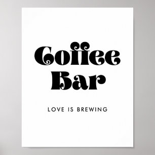 Vintages Retro-Script-Bar Poster