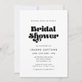 Vintages Retro-Script-Brautparty Einladung (Vorderseite)