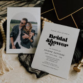 Vintages Retro-Script-Brautparty Einladung