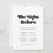 Vintages Retro Script Probe Dinner Einladung (Vorderseite)