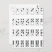 Vintages Retro-Set von Dominosteinen Postkarte (Vorne/Hinten)