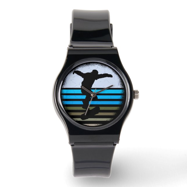 Vintages Retro-Skateboard Armbanduhr (Vorderseite)