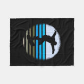 Vintages Retro-Skateboard Fleecedecke (Vorderseite (Horizontal))