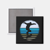 Vintages Retro-Skateboard Magnet (Vorderseite/Rückseite)