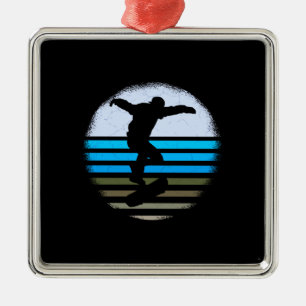 Vintages Retro-Skateboard Ornament Aus Metall
