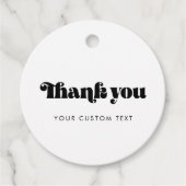 Vintages Retro-Skript Vielen Dank Geschenkanhänger (Vorderseite)