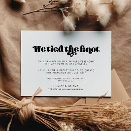 Vintages Retro-Skript Wir band die Knoten-Karte Einladung