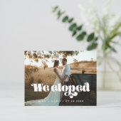 Vintages Retro-Skript Wir entwickelten Foto Postkarte (Stehend Vorderseite)