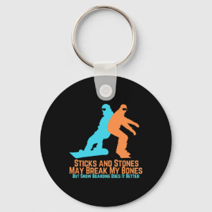 Vintages Retro-Snowboarden-Geschenk für Snowboarde Schlüsselanhänger