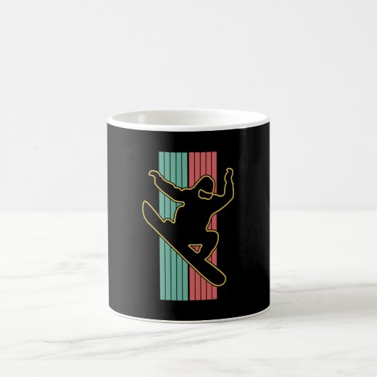 Vintages Retro-Snowboarden Kaffeetasse (Mittel)