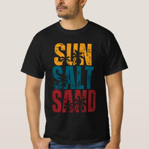Vintages Retro Sonnenbad Sandvögel & Palmen Meer T-Shirt