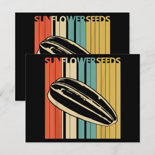 Vintages Retro-Sonnenblumensaat (Vorne/Hinten)