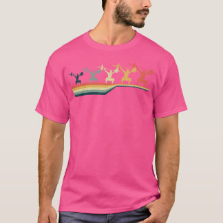 Vintages Retro-Style Shirt Gewichtsheben