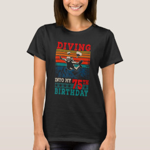 Vintages Retro-Tauchen in mein 75. Geburtstag Skyd T-Shirt