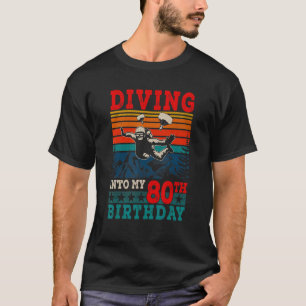 Vintages Retro-Tauchen in mein 80. Geburtstag Skyd T-Shirt