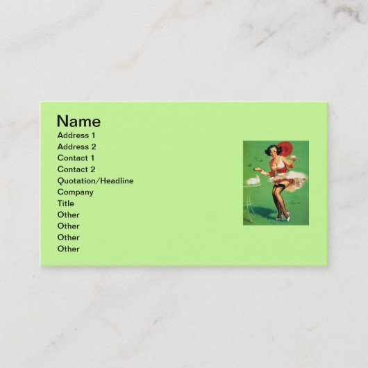 Vintages Retro Teezeremonie auf dem Monte Tamaro Visitenkarte (Vorderseite)