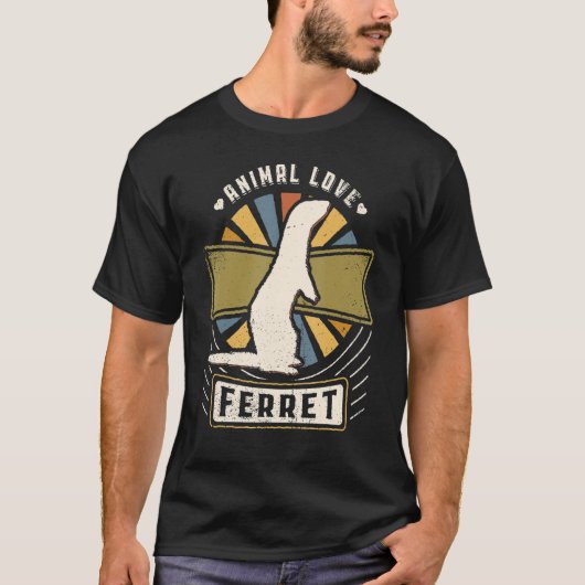 Vintages Retro-Tier T-Shirt (Vorderseite)