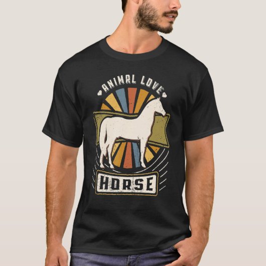 Vintages Retro-Tier T-Shirt (Vorderseite)