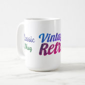 Vintages Retro-Typografie-Design - Kaffeetasse (Vorderseite Links)