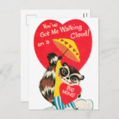 Vintages Retro Valentine Feiertagspostkarte (Vorne/Hinten)