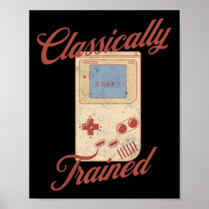 Vintages Retro-Videospiel, in der Schulung Poster