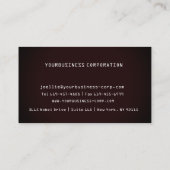 Vintages Retro Vinyl Platten Muster Visitenkarte (Rückseite)