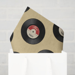 Vintages Retro-Vinyl-Record-Tissue Paper Seidenpapier