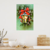 Vintages Retro Weihnachts-Wohngestaltung-Poster Poster (Küche)