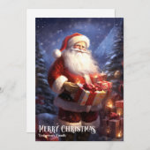 Vintages Retro-Weihnachtsgeschenk Feiertagskarte (Vorne/Hinten)