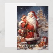 Vintages Retro-Weihnachtsgeschenk Feiertagskarte (Vorne/Hinten)