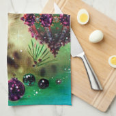 Vintages retro Weihnachtskatzen-Küchentuch Geschirrtuch (Viertel Falte)