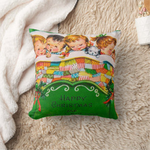 Vintages Retro-Weihnachtskinderzimmer Dekoration K Kissen