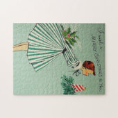 Vintages Retro Weihnachtspuzzlespiel Puzzle (Horizontal)