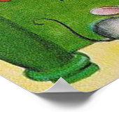 Vintages Retro-Weihnachtsschlaf-Kinderposter Poster (Ecke)