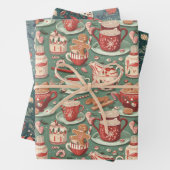 Vintages Retro-Weihnachtswackelpapier Geschenkpapier Set (Beispiel)